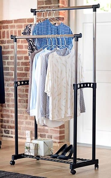 Dečiji nameštaj: Štender za odlaganje odeće sa dve šipke - promo cena napomena — 1