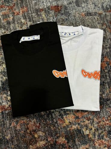muške pidžame c a: Short sleeves T-shirt, Off-White, color - Black, Cotton — 1