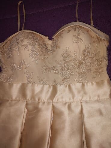 balasevic haljine svecane: Adrixx M (EU 38), color - Beige, Cocktail, With the straps — 4