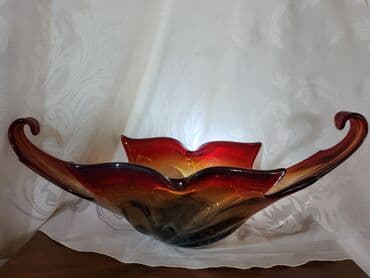 staklene flase cena: Murano velika cinija,rucni rad 60,70te. Velika,retka cinija — 8