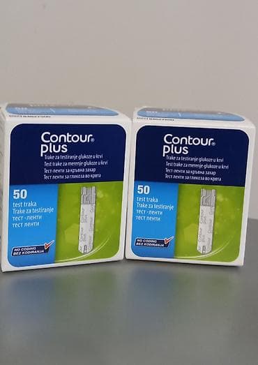 mantili medicinski: Contour Plus test trake za merenje glukoze u krvi - Pakovanje: 50 — 1