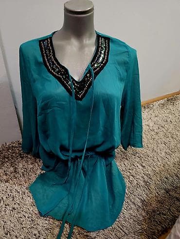 Shirts, blouses and tunics: Tunika, može i za plažu Tirkizna tunika/haljina od laganog, prozračnog — 1