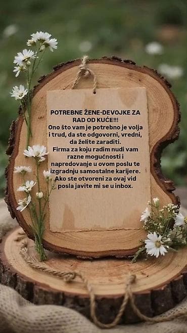 poslovi cacak: Rad od kuće – prilika za žene i devojke Tražimo motivisane, odgovorne — 1