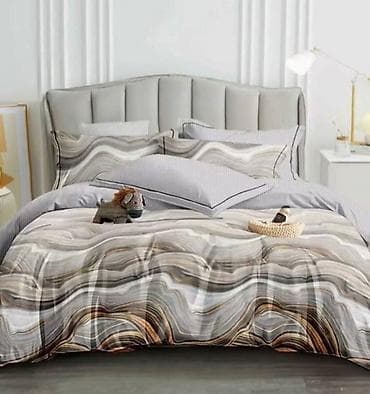 Bed sheets: Posteljina bracna luksuzna sa dva lica,višedelni setovi sa 3D štampom — 6