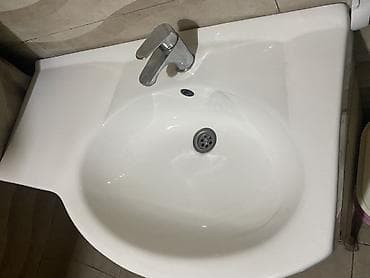 drvene ploce uradi sam: Ugradni lavabo sa jednom ručkom i otvorom za slavinu - Materijal — 2