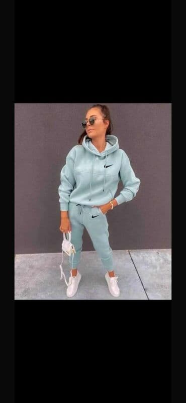 Sweatpants: Nike, Single-colored, color - Light blue — 4