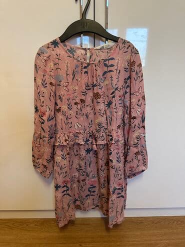 plava duga haljina: H&M, Mini, Dug rukav, 122-128 — 1