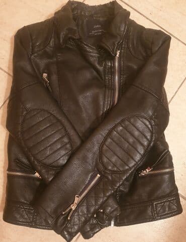 vuneni prsluci sa zlatibora: ZARA kozna jakna bajkerka 11-12 godina 152 cm, girls biker jacket — 1
