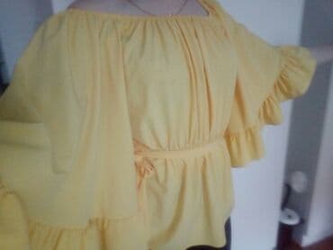 comma košulje: S (EU 36), Cotton, Single-colored, color - Yellow — 1