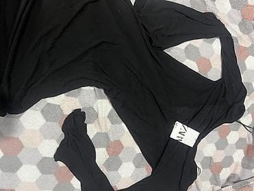 pantalone za plazu: Zara crna prozirna haljina za plažu - Model: duga maxi haljina od — 4