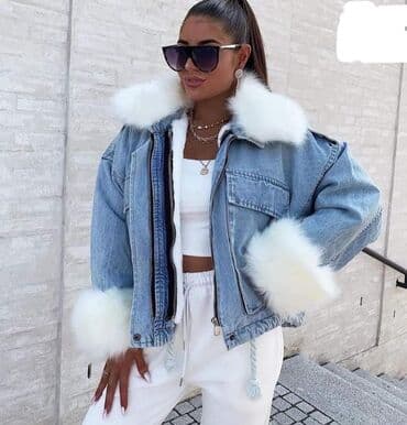 zenske perjane jakne sa prirodnim krznom: Predivna jakna obložena krznom, krzno oko rukava i kragne se skidaju — 1