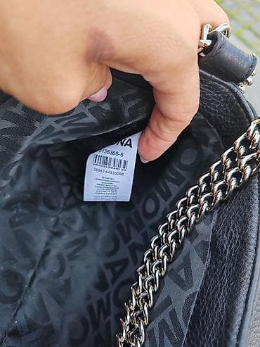 kozne torbe mona: Ženska crna torba preko ramena – MONA - Model: klasična štepana — 2