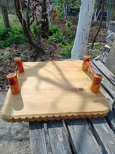 stari ramovi za slike: Drvena poslužavnik/tabla ručne izrade - Materijal: masivno drvo (pun — 1