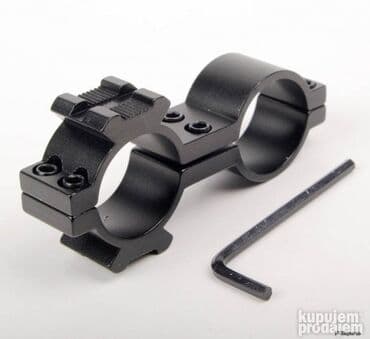 Lov i ribolov: Nosač 25x30mm za lampe i optiku Metalni crni nosač za lovačko oružje — 3