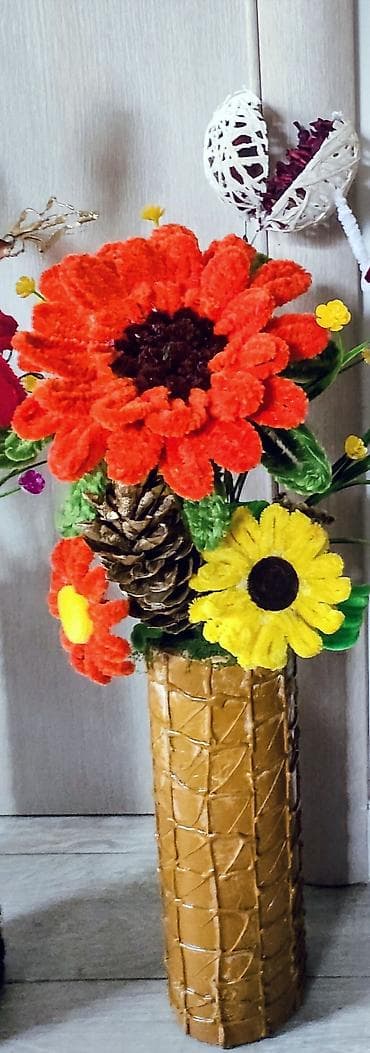 viskoza sa elastinom: Ručne dekorativne aranžmane od plišanih žičica (pipe cleaners) u — 5