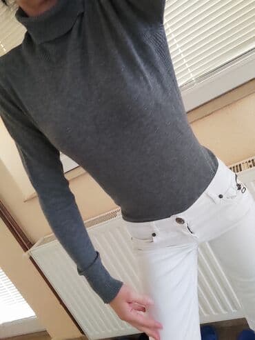 S (EU 36), Cotton, Single-colored, color - Grey