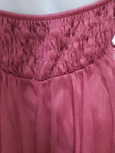 broj cipela 6: Elegantna haljina u boji vina/burgundi. - Gornji deo: bogata čipka sa — 2