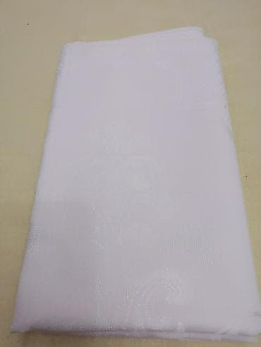 dekor dom stolnjaci: Beli damastni stolnjak - Materijal: damast (sjajna tkanina sa utkanim — 4