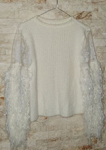 helanke za zimu: S (EU 36), Wool, Oversize, Embroidery, Single-colored — 1