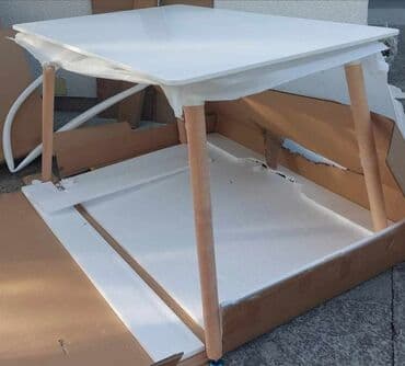 ugaona trpezarija: Trpezarijski stolovi Novo U fabrickom pakovanju! Zaobljeni uglovi, mat — 3