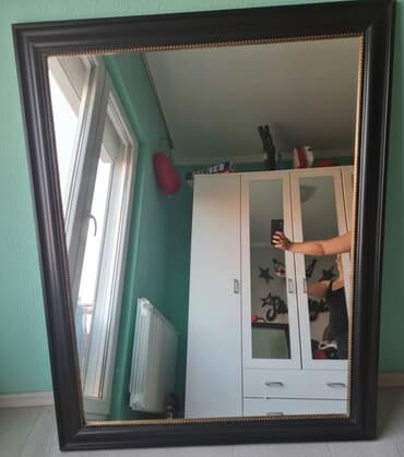 kreveti za devojcice: Ogledalo za zid, shape - Pravougaoni, Sa ramom, Upotrebljenо — 1