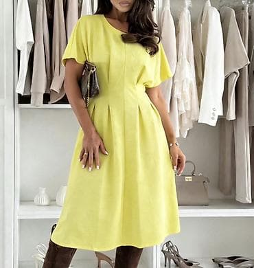 ✅✅Ženska midi haljina s kratkim rukavima – više boja - Model