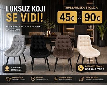 stocic i dve stolice za terasu: Trpezarijske stolice – luksuz koji se vidi! - Moderni dizajn sa — 1
