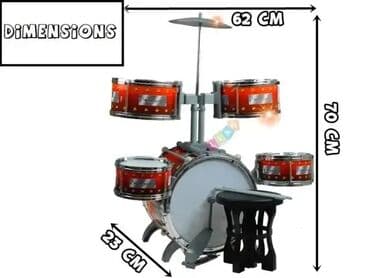 akustična bas gitara sa zvučnikom: Dečiji set bubnjeva – Jazz Drum Komplet za male muzičare, preporučen — 2