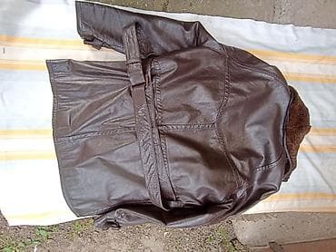staf jakne: Polovna muška kožna bunda sa slike, broj 54krzno se skida, cena je — 6