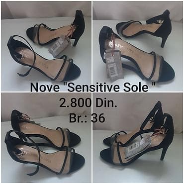 phantom cizme: Elegantne nove crne sandale “Sensitive Sole” - Model: otvorene — 2