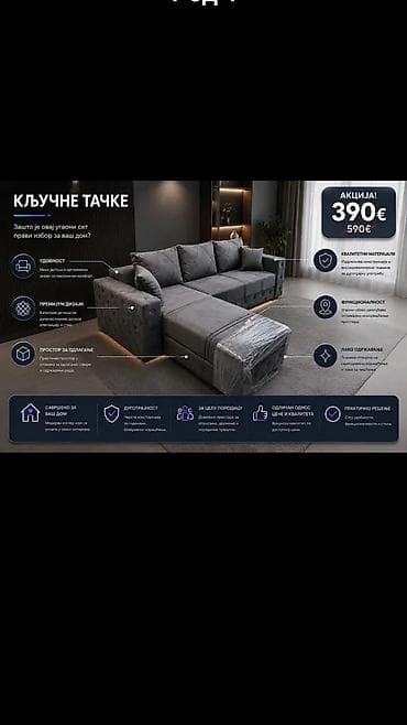 Ugaona garnitura i kreveti – premium komfor i pametna funkcionalnost
