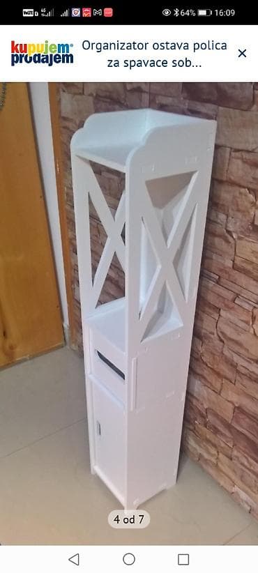 kolevke za bebe: Uski vertikalni organizator/polica – bela - Višenamenski uski toranj — 4