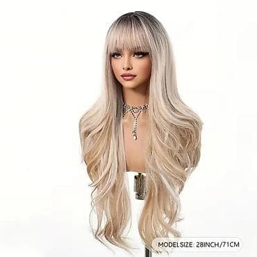 kosulje sa elastinom: Perika – duga, ravna sa blagim talasima na krajevima, ombre plavo do — 7