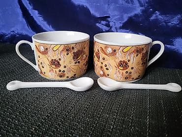 sofa za sedenje: Porcelanske vintaz,nove solje za dvoje za kafu,caj. Solje komada 2 u — 3