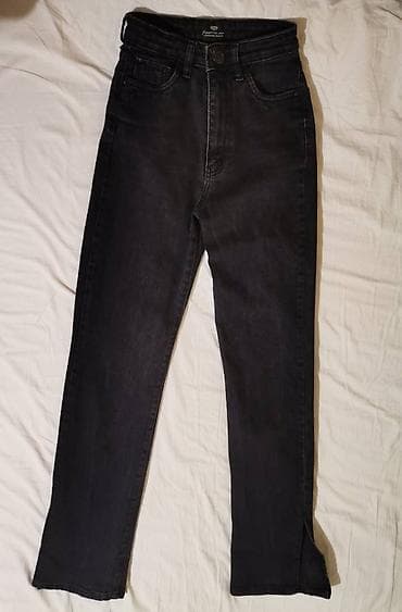 Ženska obuća: Crne farmerke zvoncare XS. Stanje odlično. Naznačena veličina 26 — 4