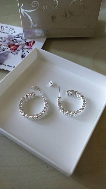 Watches: Hoop earrings, Material: Silver — 1