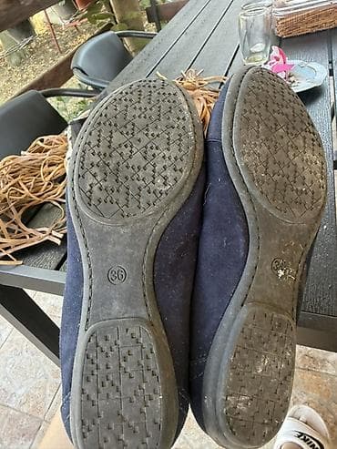 comfort zenska obuca: Baletanke, broj 36. Tamnoplave, sa elastičnom trakom preko risa za — 2