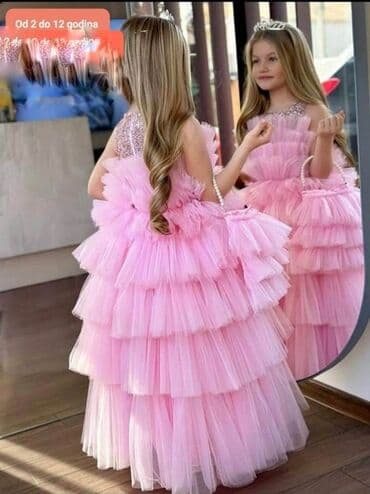 saten svila haljine: 2 do 12 god 6900 din — 1