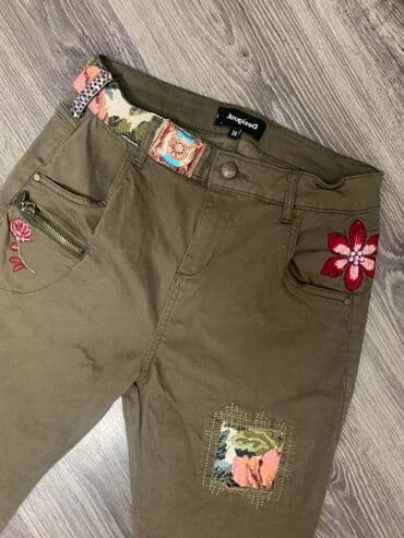 push up pantalone: Original Desigual moderne farmerke sa vezenim zakrpama i drugim — 10