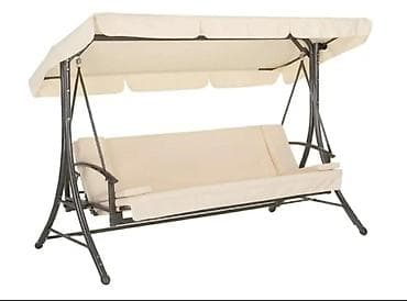 Food products: Trosed ljuljaška za dvorište sa tendom – bež - Prostrana trosed — 1