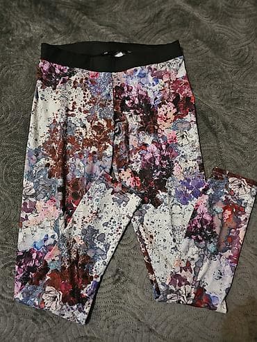 helanke eko koza: Ženske HyM helanke sa apstraktnim cvetnim printom M vel — 1