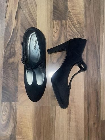 Lične stvari: Graceland crne ženske cipele na štiklu, broj 38, jednom nošene. - — 2