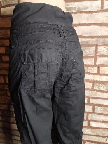 crne torbice sa lancem: S (EU 36), Visok struk, Drugi kroj pantalona — 3