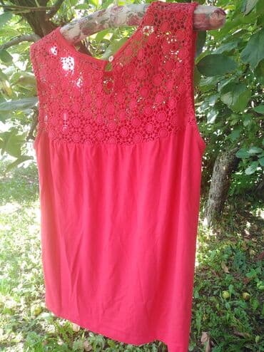 pull and bear suskavac: L (EU 40), Pamuk, Vez, Jednobojni, bоја - Crvena — 6