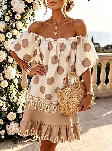 duboke cizme type 1: Ženska letnja haljina na tufne – boho stil, spuštena ramena. 2500 din — 5