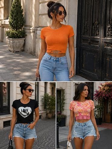 kupaciz tri: Majice – set od 3 modela. - Trendy majice sa kratkim rukavima i — 1