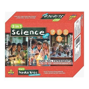 Kreativne i edukativne igračke: Nauka kroz laboratoriju 3u1 – Eksperiment set Opis: - Edukativni STEM — 1