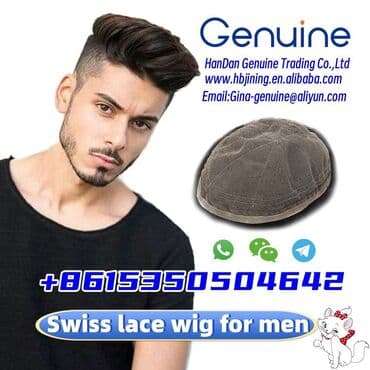 helanke od vestacke koze: 100% Human Hair Replacement Men's Wig Toupee whatsapp — 1