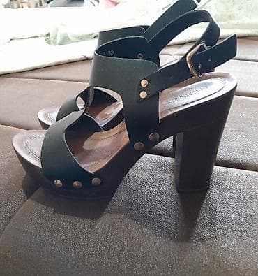 bez sandale na stiklu: Ženske sandale na visoku štiklu - Model: platforme sa punijom petom i — 1