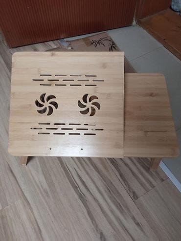 stolovi forma ideale akcija: Bambus stočić za laptop - Materijal: prirodni bambus - Gornja ploča — 3